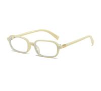 Lunettes de soleil de luxe vintage à petite monture pour femmes et hommes, tendance, style punk, hip-hop, rose, verres UV400 (beige)