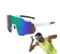 Lunettes de soleil de sport coupe-vent - Lunettes d'équitation polarisées de 26 g, lunettes de cyclisme anti-poussière, oculaires de softball de course pour golf, lunettes de vélo pour homme et femme
