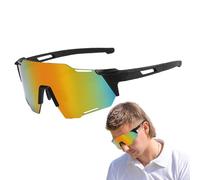 Lunettes de soleil de sport coupe-vent - Lunettes d'équitation polarisées de 26 g, lunettes de cyclisme anti-poussière, oculaires de softball de course pour golf, lunettes de vélo pour homme et femme