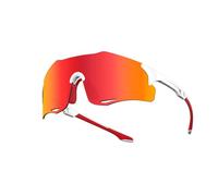 Lunettes de soleil de sport photochromiques pour cyclisme, course à pied, monture TR90, protection UV400, design sans monture avec plaquettes de nez réglables, C2, 63 Millimeters
