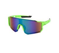 Lunettes de soleil de sport tendance, verres en polycarbonate coupe-vent à large couverture pour activités de plein air, lunettes de soleil essentielles pour le sport, Film vert à pois verts, Taille