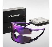 Lunettes de soleil demi-cer s intégrées VIOLA MAG, unisexe avec film coloré pour le quotidien et les voyages, antidérapantes, avec étui miroir