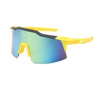 Lunettes de soleil d'équitation, grand cadre, une pièce pour hommes et femmes, sports de plein air, course à pied, lunettes de soleil de vélo, Monture jaune Mercure doré