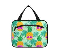 Lunettes de soleil d'été ananas feuille de palmier vert sac de voyage à suspendre avec crochet, accessoires de créateur, sac à goûter pour voyage must toilettes Bolsa para maquillaje L
