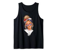 Lunettes de Soleil Drapeau des Pays-Bas Messy Bun Dutch Pride Débardeur