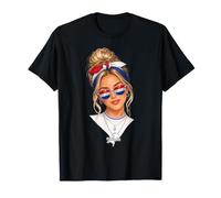 Lunettes de Soleil Drapeau des Pays-Bas Messy Bun Dutch Pride T-Shirt