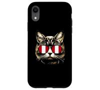 Lunettes de Soleil Drapeau péruvien Chat Patriotique Amoureux des Chats Coque pour iPhone XR