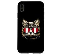 Lunettes de Soleil Drapeau péruvien Chat Patriotique Amoureux des Chats Coque pour iPhone XS Max