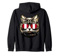 Lunettes de Soleil Drapeau péruvien Chat Patriotique Amoureux des Chats Sweat à Capuche