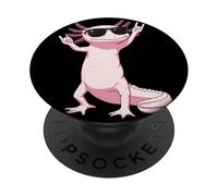 Lunettes de Soleil drôles Axolotl Rock on Cool Amphibian Rose PopSockets PopGrip Adhésif