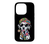 Lunettes de Soleil drôles Dalmatien Lollipop Art Coque pour iPhone 14 Pro