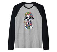 Lunettes de Soleil drôles Dalmatien Lollipop Art Manche Raglan