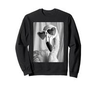 Lunettes de Soleil drôles Flamant Rose avec cœurs Animaux tropicaux Meme Sweatshirt