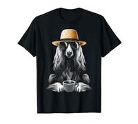 Lunettes de Soleil drôles Motif Chien Afghan Hound café T-Shirt