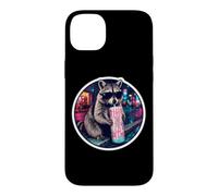 Lunettes de Soleil drôles Raton Laveur Cotton-Candy Drink Animal Meme Cool Coque pour iPhone 14 Plus