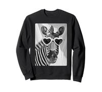 Lunettes de Soleil drôles zèbre avec cœurs Animaux africains Meme Sweatshirt