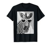 Lunettes de Soleil drôles zèbre avec cœurs Animaux africains Meme T-Shirt