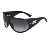 Dsquared2 Homme D2 0124/S 2M2/9O Lunettes de soleil Plastique Noir Gris Enveloppant Normale Ombré