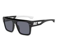 Lunettes de Soleil Dsquared2 D2 0127/S 56/19/145 BLACK WHITE/GREY acétate homme D2 0127/S
