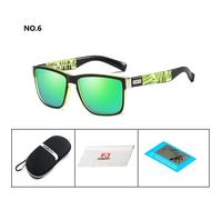 Lunettes de Soleil,DUBERY Spuare-miroir, lunettes de soleil polarisées, pour conducteur, à la mode, carré, été, UV400 -