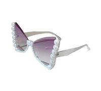Lunettes de soleil élégantes à monture papillon avec perles ornées de perles pour un usage quotidien Lunettes de soleil à monture en pierre