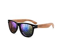 Lunettes de soleil en bois polarisées pour hommes: protection UV400 Antireflet Ultraléger Bois cadre PC et verres TAC - pour la pêche la conduite la Randonnée Activités de plein air (Vert mercure)