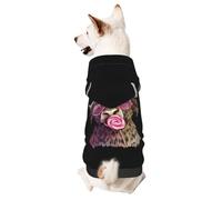 Lunettes de Soleil en Forme de cœur et de nœud Papillon Vache, Sucette, Sweat-Shirt à Capuche pour Petit Animal de Compagnie, Pull-Over pour Chien, vêtements d'hiver pour Animaux de Compagnie, Taille