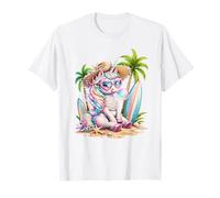 Lunettes de Soleil en Forme de cœur et Licorne - pour Vacances d'été T-Shirt