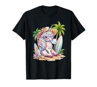 Lunettes de Soleil en Forme de cœur et Licorne - pour Vacances d'été T-Shirt