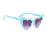 Lunettes de soleil en forme de cœur - Eyewear tendance, Bling rétro, design élégant | Lentille UV Gradient scintillante, Shades de déclaration légère pour les filles Adventure en plein air, look de ro