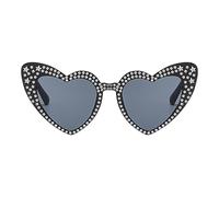 Lunettes de soleil en forme de cœur : lunettes à la mode, bling rétro, design élégant | Verres UV dégradés brillants, tons de déclaration pour filles avec aventure en plein air, look vestimentaire