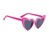 Lunettes de soleil en forme de cœur : lunettes à la mode, bling rétro, design élégant | Verres UV dégradés brillants, tons de déclaration pour filles avec aventure en plein air, look vestimentaire