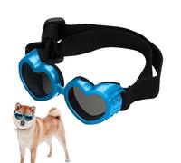 Lunettes de soleil en forme de cœur pour animal domestique - Tons de chien mignon - Sangle antidérapante réglable - Pour promener un petit chien, randonnée, voiture, plage