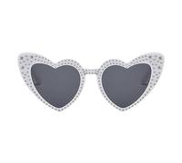 Lunettes de soleil en forme de cœur - Vintage Heart Crystal Eyewear | Lunettes de soleil rétro surdimensionnées tendance pour femmes, modèles de protection UV pour les voyages, la conduite, les