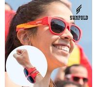 Lunettes de Soleil Enroulables Sunfold Mondial Spain Red Blanc G