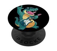 Lunettes de Soleil Fantaisie en Forme de Crocodile, Musique Rock Guitariste PopSockets PopGrip Adhésif