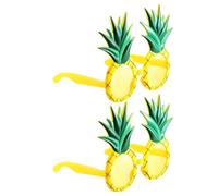 Lunettes de soleil fantaisie hawaïennes | 2 paires de lunettes fantaisie ananas | Lunettes tropicales pour et adultes | Accessoires de stand amusants, accessoires de fête, festival d'été