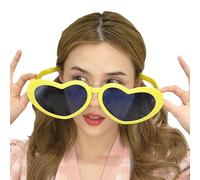 Lunettes de soleil fantaisie pour adultes - Accessoires de fête surdimensionnés en forme de cœur - Lunettes de rue pour femme - Lunettes humoristiques pour carnaval - Accessoires de bal masqué