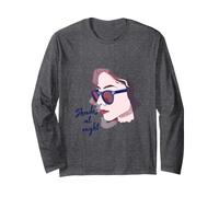Lunettes de Soleil Femme Illustration Aquarelle Art Gris Manche Longue