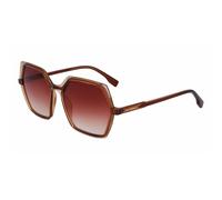 Karl Lagerfeld KL6083S Sunglasses, 246 Brown/Light Brown, 56 Unisex