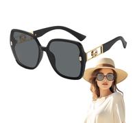 Lunettes De Soleil Femme Tendances - Lunettes Rétro En Métal Polarisées - Verres UV400 Protection - Style Sportif & Loisirs Extérieur - Confort Optimal Toute La Journée - Plage, Vacances, Fêtes et