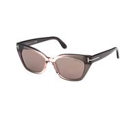 Lunettes de soleil femme TOM FORD JULIETTE FT 1031 - Papillon - Marron - Protection 3