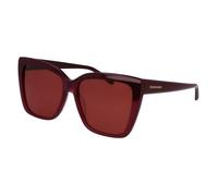 Ferragamo Femme Ferragamo SF1102S 606 Lunettes de soleil Acétate Rouge Rouge Carré Normale Normale