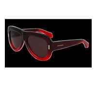 Lunettes de Soleil FERRAGAMO SF2029SE 57/17/145 615 GRADIENT TRANSPARENT DARK RED REC ACETATE-RENEW FEMALE SF2029SE GRADIENT