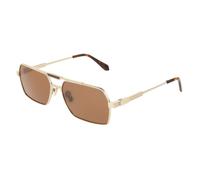 Lunettes de Soleil - FERRAGAMO - SF332S - Titane - Aviator - Doré/Verres bruns