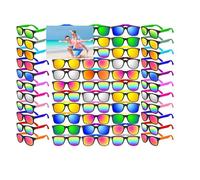 Lunettes De Soleil Fête,Lot de 7 à 96 paires de lunettes de soleil fluo unisexes de style rétro pour anniversaire, plage, piscine, fête, 16 couleurs,Adultes enfants (Lunettes de soleil anti - UV, 26)