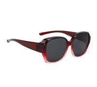 Lunettes de soleil Fitover Polarisés - Emballage surdimensionné autour des lunettes avec protection UV400 | Lunettes de soleil à cadre carré pour la conduite, le vélo, la course à pied et une utilisat