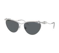 Lunettes de soleil, Forme ovale, SK7017, Ton argenté OS