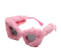 Lunettes De Soleil Fous Chat | Lunettes De Nuance De Velours | Lunettes De Soleil En Peluche Noir | Fourrure De Lunettes De Soleil Fou | Lunettes De Soleil En Velours Femmes | Disque Lunettes De