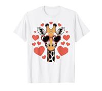 Lunettes de Soleil Girafe et Zoo Saint-Valentin T-Shirt
